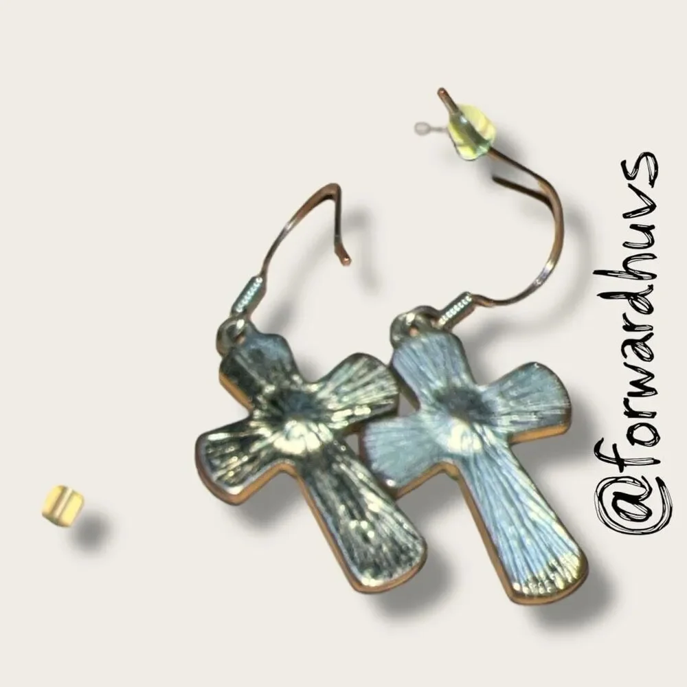 Bundle Sale 3 for $15 | Handcrafted Pastel Multi-Color Cross Earrings